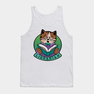 Librarian Cat Story Time Tank Top